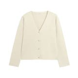 アイボリー | ショート丈ニットカーディガン カーディガン ショート丈 | Pierrot