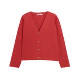 レッド | ショート丈ニットカーディガン カーディガン ショート丈 | Pierrot