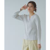 グレー | キーネックリブニットカーディガン カーディガン ニット | Pierrot