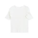 オフホワイト | ショルダーカットフリルニット ニット フリル | Pierrot