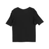 ブラック | ショルダーカットフリルニット ニット フリル | Pierrot