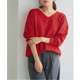 レッド | 選べるネック多機能ニットプルオーバー ニット 春 | Pierrot