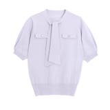 ラベンダー | リネンタッチボウタイポケットニット ニット リネンタッチ | Pierrot