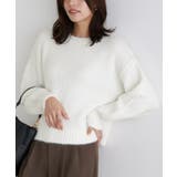 オフホワイト | ネックが選べるクロップドニット ニット クロップド丈 | Pierrot