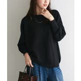 ブラック | [吸湿発熱]ネックが選べるドルマンニット ニット ドルマン | Pierrot