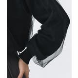 チュールレイヤードニット ニット レーヨン混 | Pierrot | 詳細画像5 