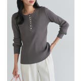 多機能ゴールドボタンヘンリーネックニット 抗菌 UVカット | Pierrot | 詳細画像13