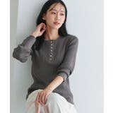 多機能ゴールドボタンヘンリーネックニット 抗菌 UVカット | Pierrot | 詳細画像16