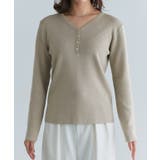 多機能ヘンリーVネックニットプルオーバー ニット Vネック | Pierrot | 詳細画像7 