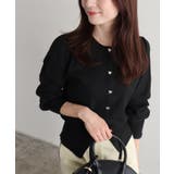 ブラック | ハートボタンニットカーディガン カーディガン ニット | Pierrot