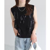 リボンモチーフノースリーブニット ニット ノースリーブ | Pierrot | 詳細画像17 