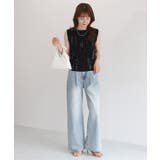 リボンモチーフノースリーブニット ニット ノースリーブ | Pierrot | 詳細画像18 