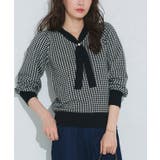 千鳥/ブラック | タイデザインニット ニット タイデザイン | Pierrot