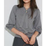 無地/グレー | タイデザインニット ニット タイデザイン | Pierrot