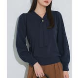 無地/ネイビー | タイデザインニット ニット タイデザイン | Pierrot