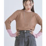 [ECLAM] ロングスリーブ配色ラメニット ニット | Pierrot | 詳細画像11 