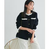 ゴールドボタン配色ニットジャケット ジャケット ニット | Pierrot | 詳細画像28 