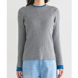 バイカラーフレアスリーブリブニット ニット フレアスリーブ | Pierrot | 詳細画像7 