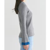 バイカラーフレアスリーブリブニット ニット フレアスリーブ | Pierrot | 詳細画像8 