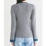 バイカラーフレアスリーブリブニット ニット フレアスリーブ | Pierrot | 詳細画像9 