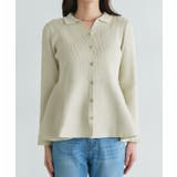 襟付きＶネックぺプラムカーディガン カーディガン 襟 | Pierrot | 詳細画像7 