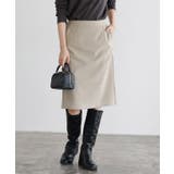 グレージュ | 丈と柄が選べるカシミヤタッチIラインスカート スカート カシミヤタッチ | Pierrot