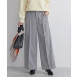 グレー | カット起毛ピンタックワイドパンツ あったか カット起毛 | Pierrot