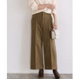 キャメル | カット起毛ピンタックワイドパンツ ワイドパンツ カット起毛 | Pierrot
