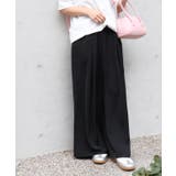 ブラック | 接触冷感イージーワイドパンツ 速乾 暑い | Pierrot