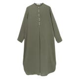 カーキ | パールボタンフレアワンピース ワンピース ワンピ | Pierrot