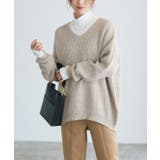 杢ベージュ | コクーンシルエットニット ニット コクーンシルエット | Pierrot