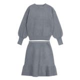 杢チャコール | ミニスカートニットセットアップ ニットトップス ミニスカート | Pierrot