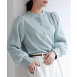 ブルー | 2wayオーガンジースリーブブラウス ブラウス 2way | Pierrot