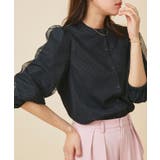 フロッキードットチュールパフブラウス ブラウス ドット | Pierrot | 詳細画像14 