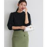 フロッキードットチュールパフブラウス ブラウス ドット | Pierrot | 詳細画像19 