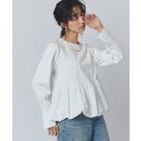 オフホワイト | バルーン切り替えカットソー カットソー タフタ素材 | Pierrot