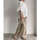 [RASW]ダブルウエストサイドラインパンツ パンツ リネンライク | Pierrot | 詳細画像33 