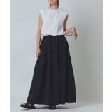 オフホワイト×ブラック | タフタギャザードッキングワンピース ワンピース カットソー | Pierrot