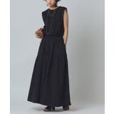 ブラック×ブラック | タフタギャザードッキングワンピース ワンピース カットソー | Pierrot