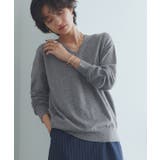杢チャコール | [RASW]ビスコースVネックルーズニット ニット Vネック | Pierrot