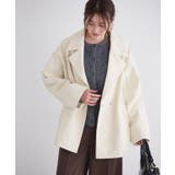 アイボリー | シンプルテーラーカラーコート コート シンプル | Pierrot