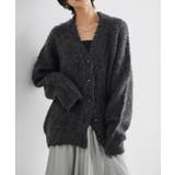 杢チャコール | [RASW]シャギーロングニットカーディガン カーディガン ニット | Pierrot