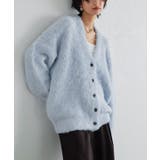 杢ライトブルー | [RASW]シャギーロングニットカーディガン カーディガン ニット | Pierrot