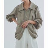 ライトカーキ | [RASW]ドロストデザインブルゾン フレア 裾 | Pierrot