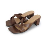 ブラウン | ツイストアッパーサンダル サンダル ツイストディテール | Pierrot