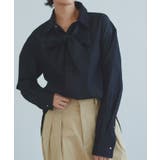 ブラック | [RASW]デニムリボンシャツ シャツ デニムシャツ | Pierrot