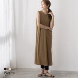 ミニポケットロングノースリワンピースワンピース ドレープスパン カットソー | Pierrot | 詳細画像1