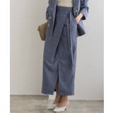 ネイビー | リネンライクラップスカート スカート ロングスカート ラップスカート マキシス | Pierrot