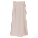 グレージュ | 【CanCam8月号掲載アイテム】切り替えラップスカート スカート サイドベルト | Pierrot