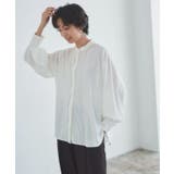 ホワイト | [RASW]ピンタックボリュームスリーブブラウス | Pierrot